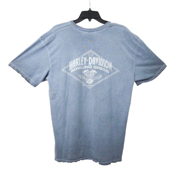Harley Davidson T Shirt Mens XL Double Sided Light Gray Bowling Green Kentucky - Picture 2 of 16